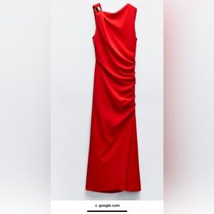 Zara red dress with gold applique size small. $69